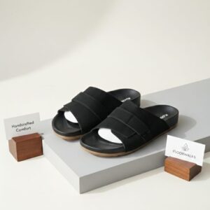 Men’s Black Comfort Slides: Trendy Suede Sandals for Everyday Wear